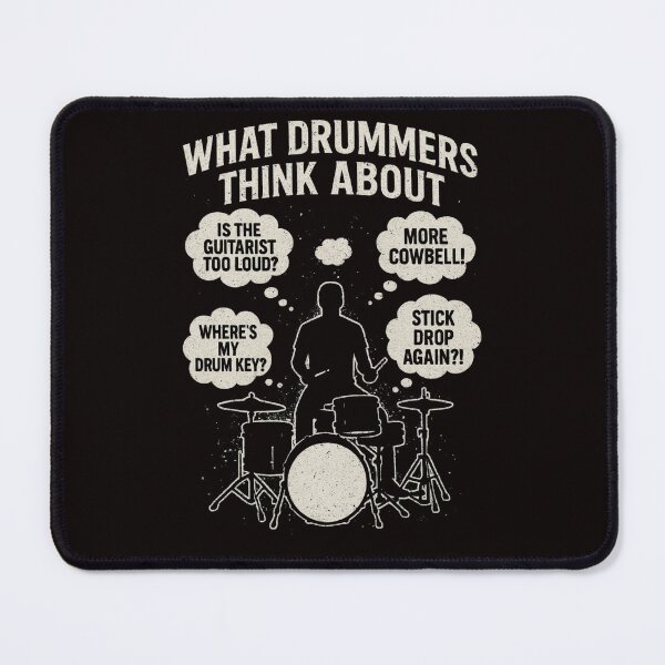 Item preview, What Drummers Think About – Grunge Drum Mind T-Shirt designed and sold by FrameFlow.