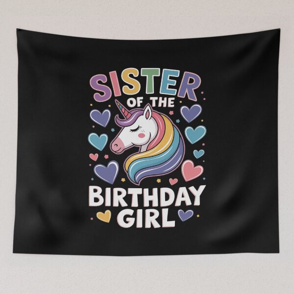 Item preview, Sister of the Birthday Girl Flossing Unicorn Sister  designed and sold by VerseFarm.