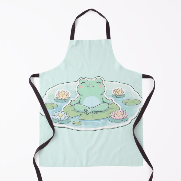 Item preview, Cute Meditating Frog in Lotus Pose | Peaceful Yoga and Zen Illustration designed and sold by Wild-way Art.