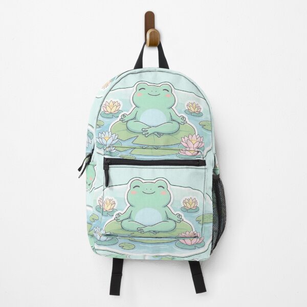 Item preview, Cute Meditating Frog in Lotus Pose | Peaceful Yoga and Zen Illustration designed and sold by Wild-way Art.