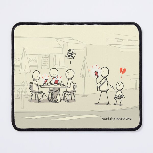 Item preview, Phubbing - no text version designed and sold by Sketchplanations.