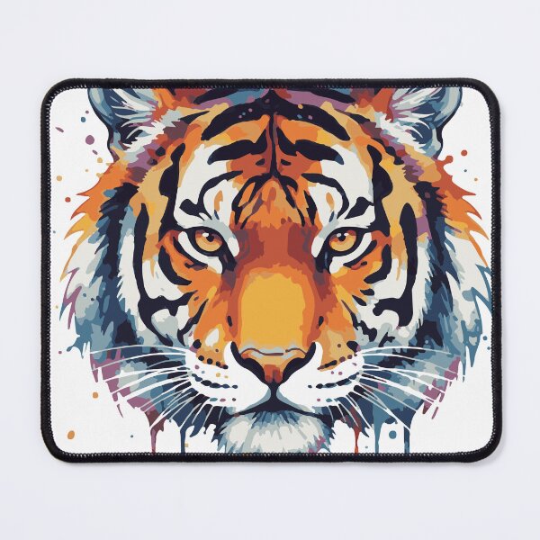 Item preview, Vibrant Watercolor Tiger T-Shirt | Abstract Big Cat Art Tee | Splash Art Tiger Head Design designed and sold by GAO Art Design.