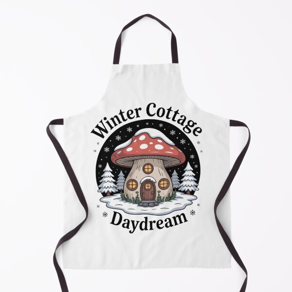 Item preview, Winter Mushroom Cottage Fantasy Design designed and sold by MonkiFlipp.