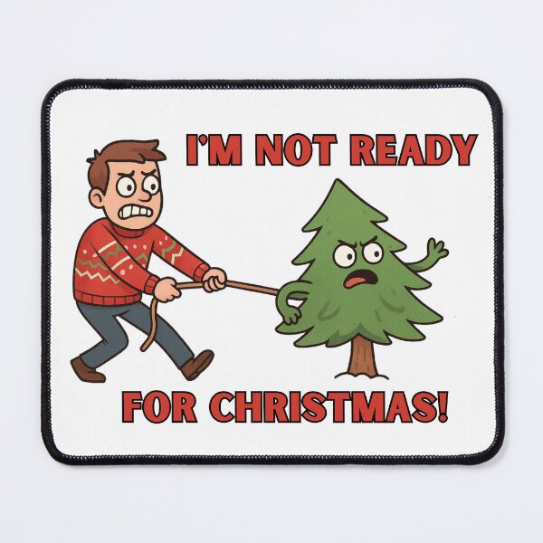 Item preview, Funny Christmas Tree Pull Cartoon – Christmas Comedy Scene designed and sold by JudithLatko.
