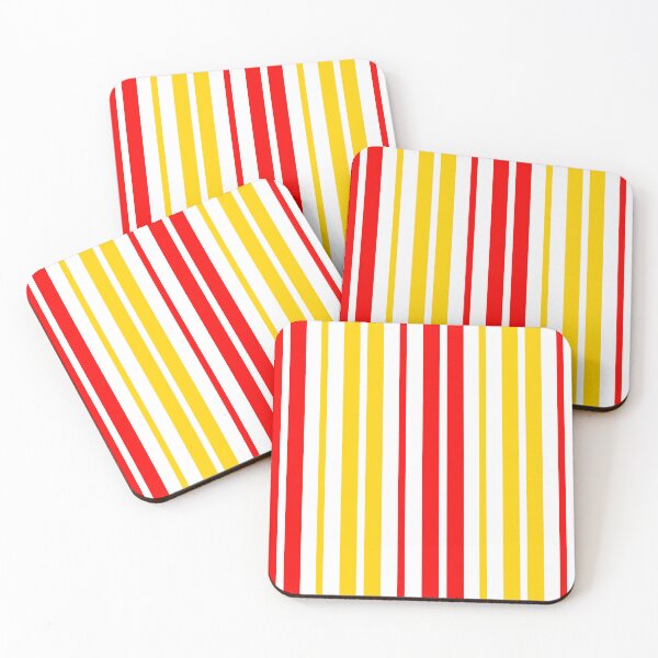 Item preview, Red Yellow Stripes On White Background Design  designed and sold by PatternTitan.