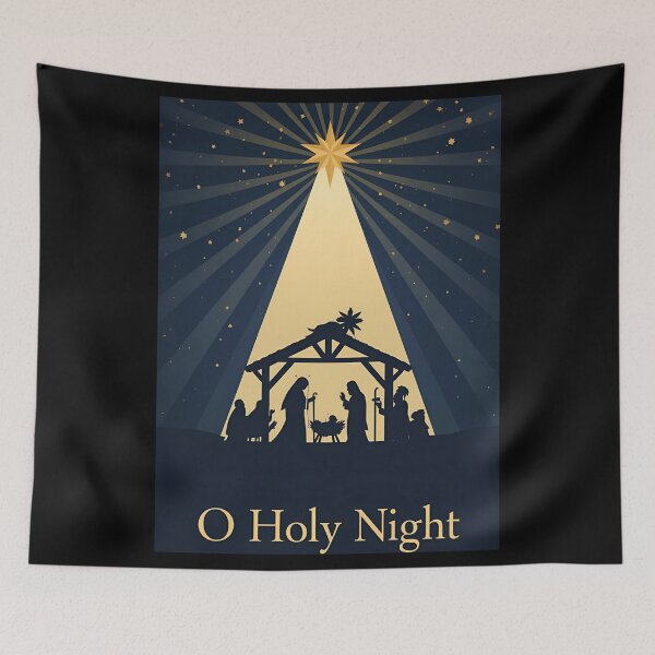 Item preview, Peaceful Manger Night Illustration designed and sold by ChicTrendz.