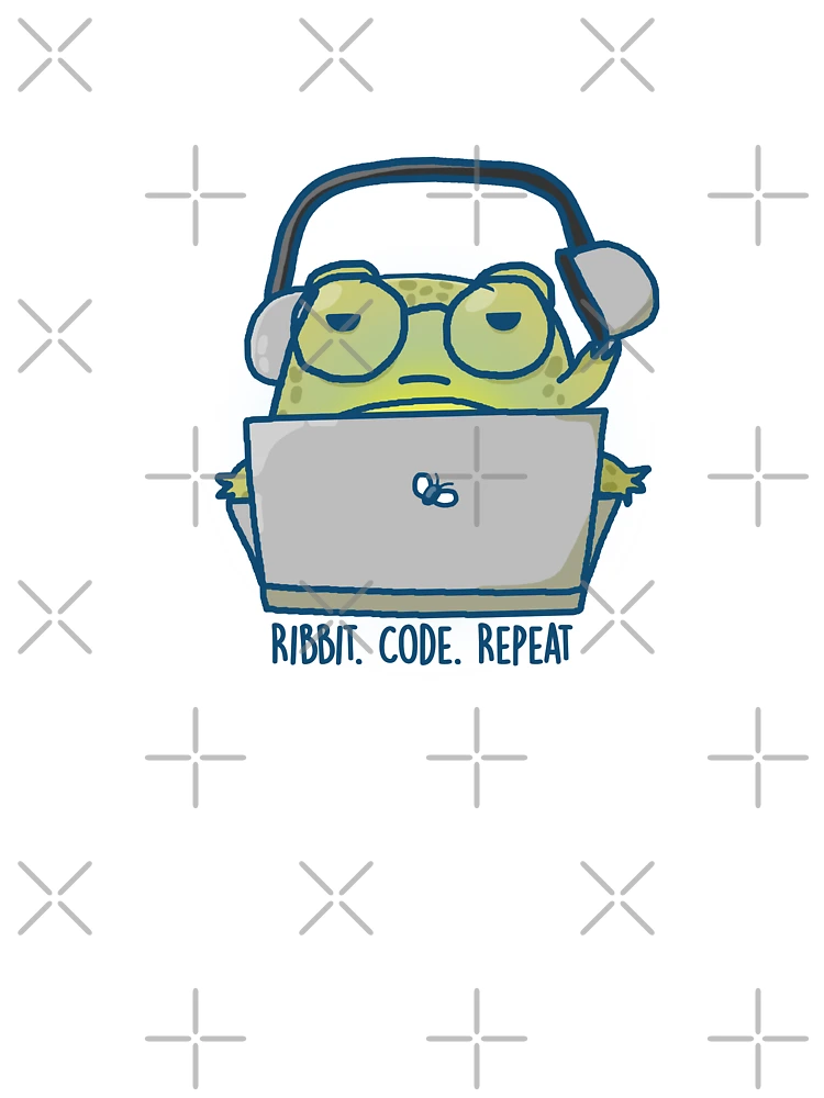 Thumbnail 4 of 4, Boxy T-Shirt, Frogrammer – Ribbit. Code. Repeat. designed and sold by PeanutCandy.