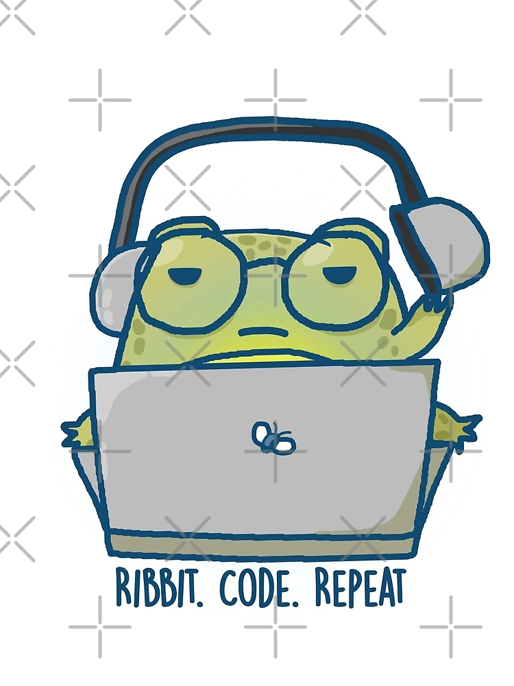 Thumbnail 3 of 3, Scarf, Frogrammer – Ribbit. Code. Repeat. designed and sold by PeanutCandy.