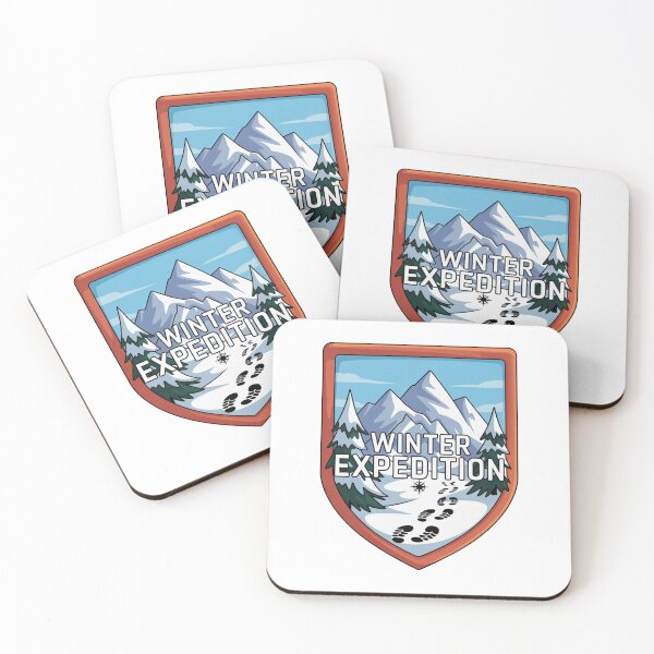 Item preview, Winter Expedition Mountain Adventure Badge designed and sold by MonkiFlipp.