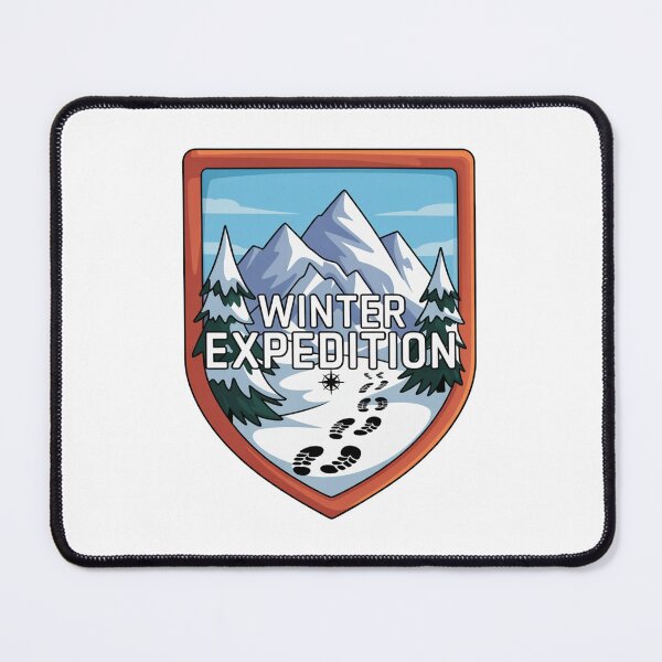 Item preview, Winter Expedition Mountain Adventure Badge designed and sold by MonkiFlipp.