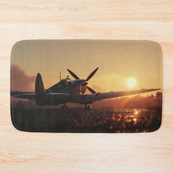 Item preview, RAF Fighter Station In Sunrise Calm with Aircraft Silhouetted designed and sold by Skyframe Aviation.