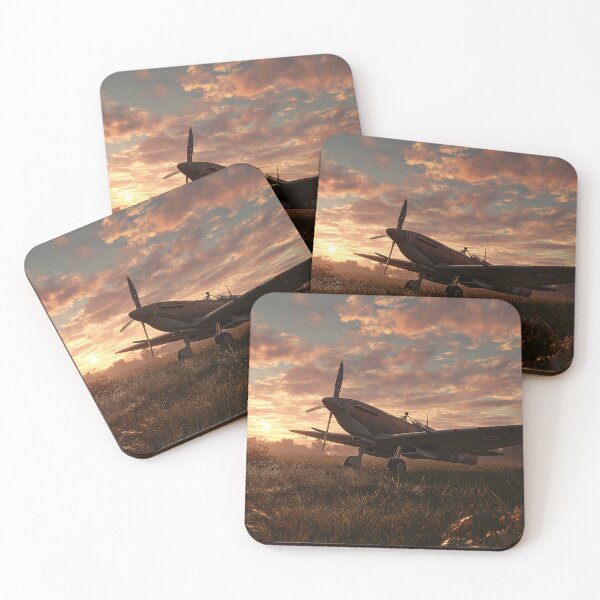 Item preview, Fighter Command Airbase In Morning Light Across the Runways designed and sold by Skyframe Aviation.