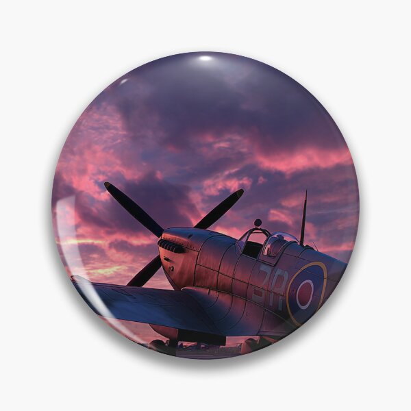 Item preview, Fighter Command Airbase Under Soft Sunrise with Hurricanes Parked designed and sold by Skyframe Aviation.