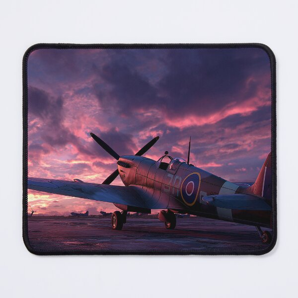 Item preview, Fighter Command Airbase Under Soft Sunrise with Hurricanes Parked designed and sold by Skyframe Aviation.