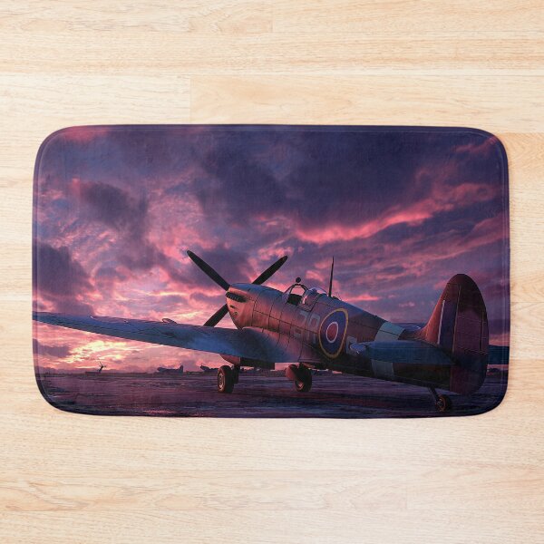 Item preview, Fighter Command Airbase Under Soft Sunrise with Hurricanes Parked designed and sold by Skyframe Aviation.