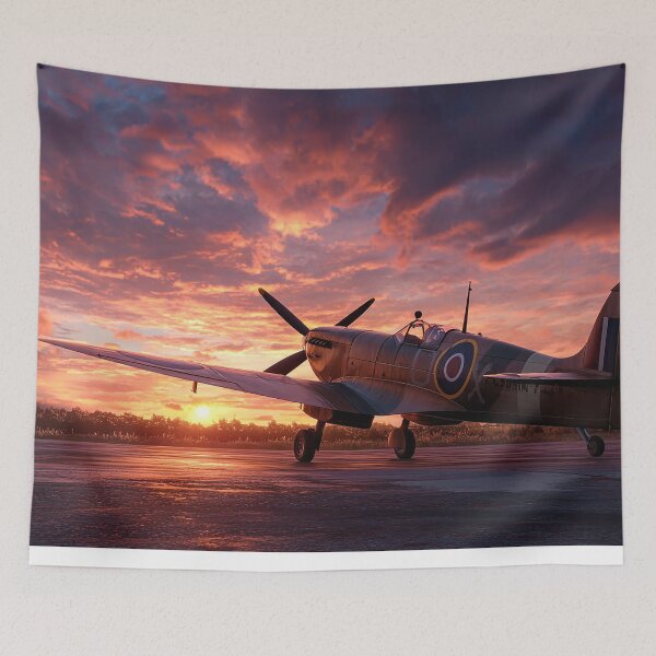 Item preview, Southern England Airfield At First Light in Peaceful Silence designed and sold by Skyframe Aviation.