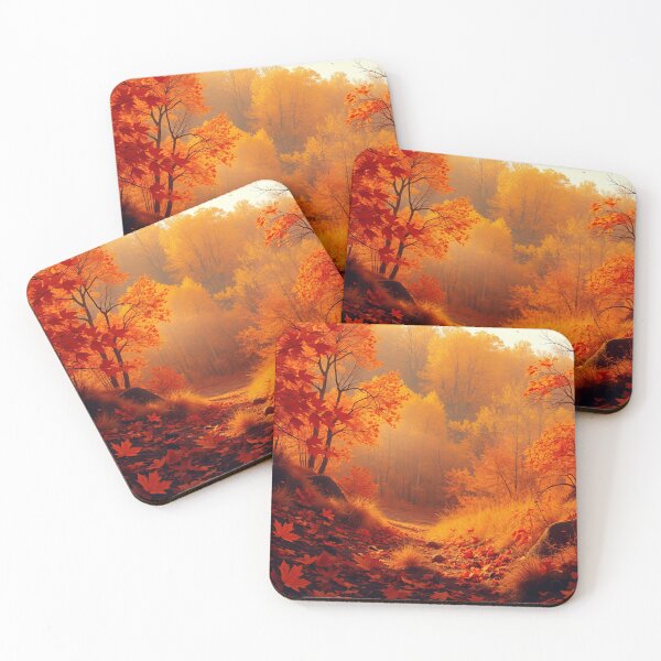Item preview, Golden Autumn Pathway Scenic Forest Landscape designed and sold by ArtComixHaven.