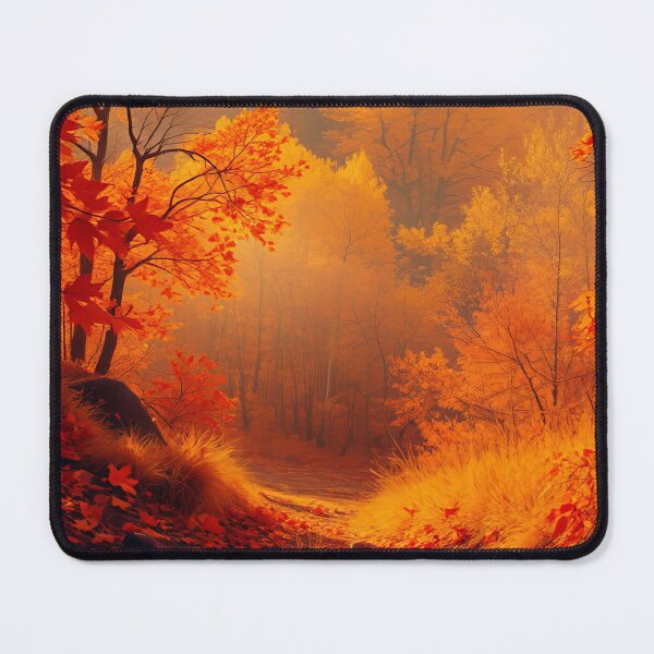 Item preview, Golden Autumn Pathway Scenic Forest Landscape designed and sold by ArtComixHaven.