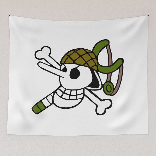 Item preview, usopp sogeking the sniper pirates jolly roger flag designed and sold by jeriney.