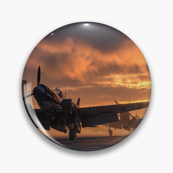 Item preview, WW2 RAF Fighter Airfield In Early Haze with Golden Light designed and sold by Skyframe Aviation.