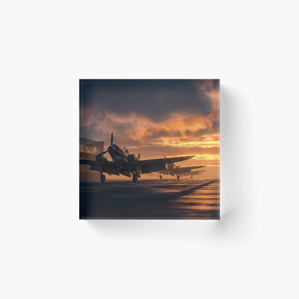 Item preview, WW2 RAF Fighter Airfield In Early Haze with Golden Light designed and sold by Skyframe Aviation.
