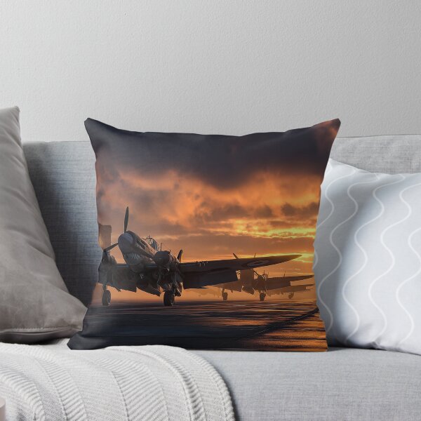 Item preview, WW2 RAF Fighter Airfield In Early Haze with Golden Light designed and sold by Skyframe Aviation.