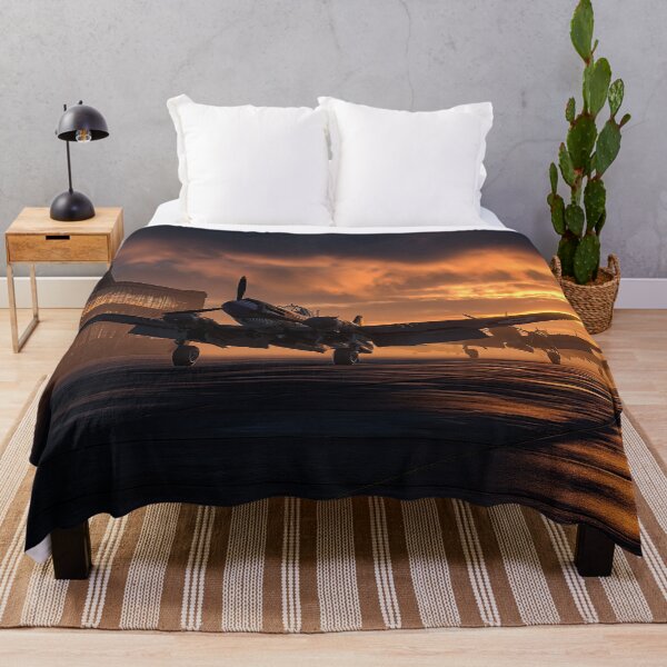 Item preview, WW2 RAF Fighter Airfield In Early Haze with Golden Light designed and sold by Skyframe Aviation.