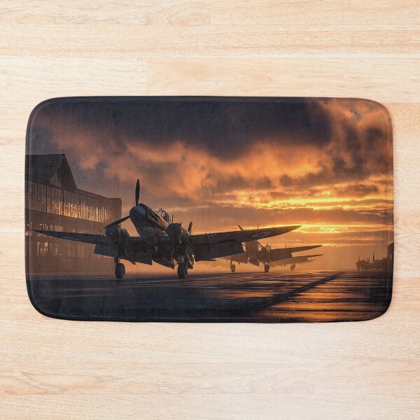 Item preview, WW2 RAF Fighter Airfield In Early Haze with Golden Light designed and sold by Skyframe Aviation.