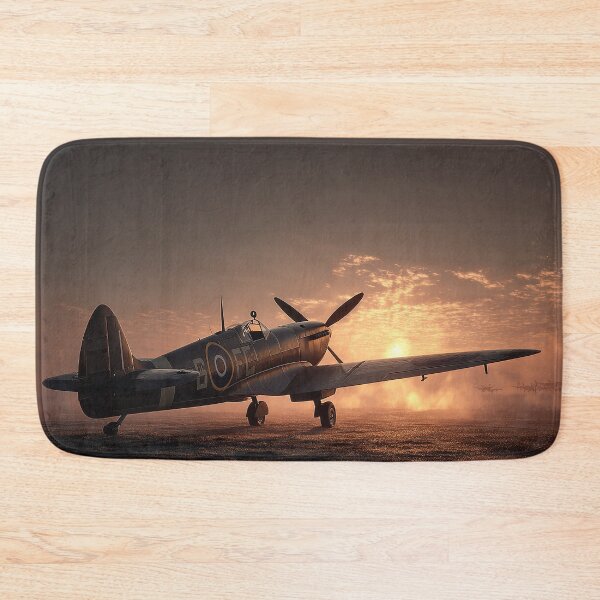 Item preview, RAF Fighter Station In Golden Dawn with Early Sunlight designed and sold by Skyframe Aviation.