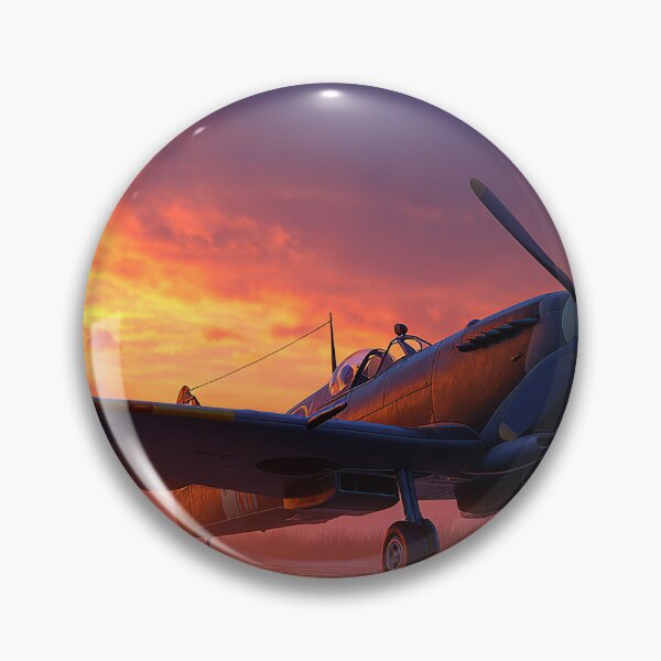 Item preview, RAF Dawn Airfield In Golden Dawn with Hurricanes Parked designed and sold by Skyframe Aviation.