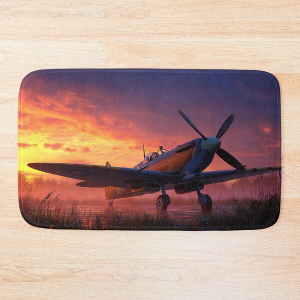 Item preview, RAF Dawn Airfield In Golden Dawn with Hurricanes Parked designed and sold by Skyframe Aviation.