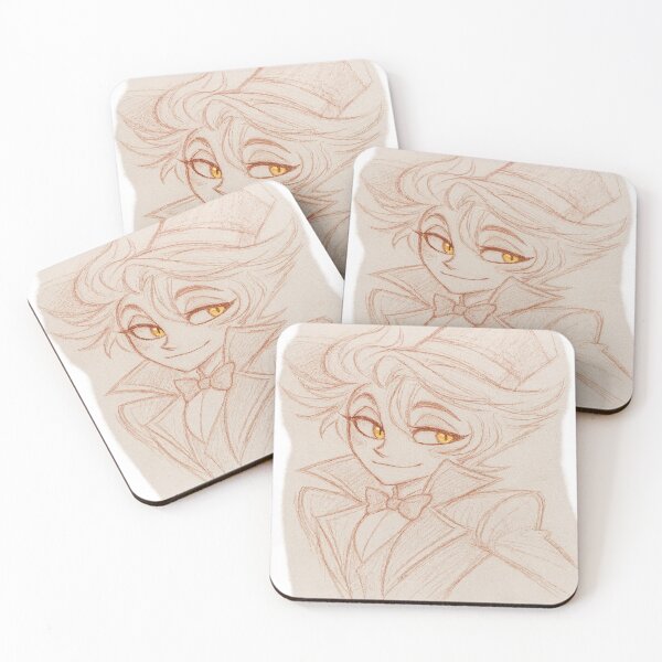 Item preview, Gentle Smile Lucifer – Cute Pencil Sketch Demon Art Sticker designed and sold by Gurjeetpixelart.