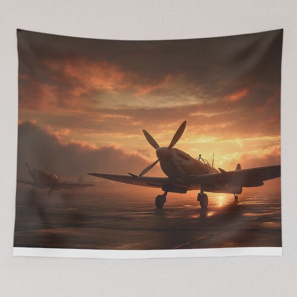 Item preview, British Fighter Command Base At Dawn near the Coast designed and sold by Skyframe Aviation.