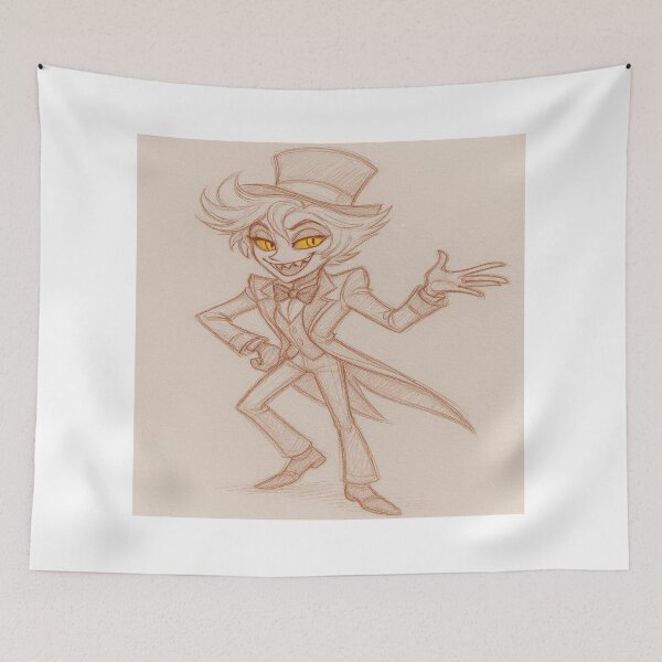 Item preview, Mischievous Gentleman Lucifer – Action Pose Pencil Illustration designed and sold by Gurjeetpixelart.
