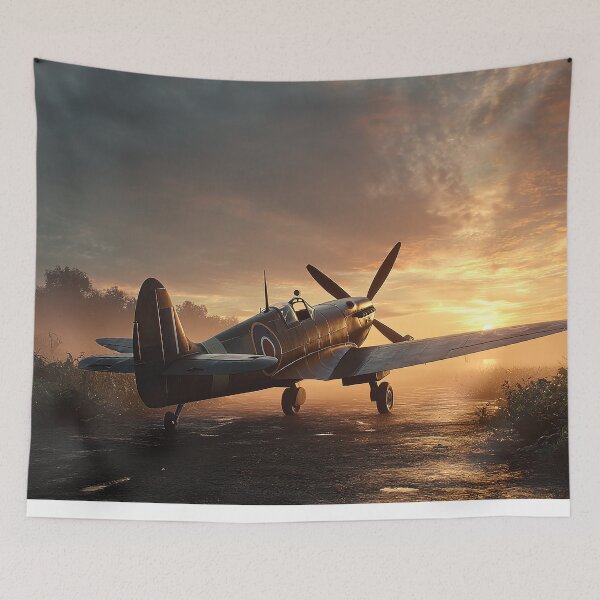 Item preview, RAF Dawn Airfield At First Light with Crews Preparing designed and sold by Skyframe Aviation.