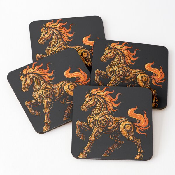 Item preview, Steampunk Fire Horse 2026 designed and sold by SeoulInkSoul.