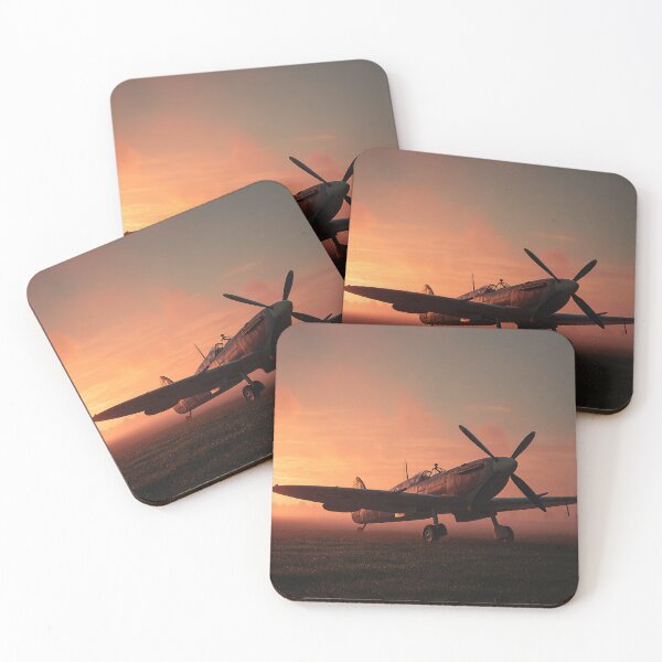 Item preview, Fighter Command Airbase Under Soft Sunrise near the Coast designed and sold by Skyframe Aviation.