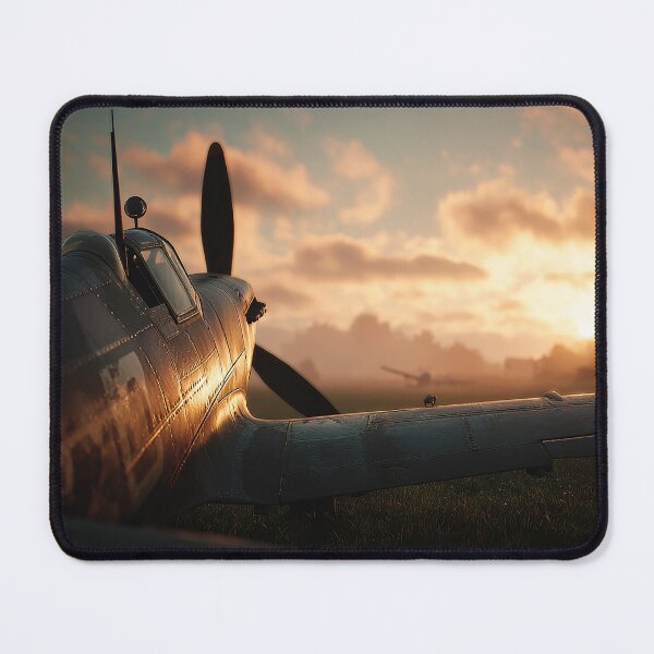 Item preview, British Fighter Command Base In Quiet Morning Air with Morning Mist Rising designed and sold by Skyframe Aviation.