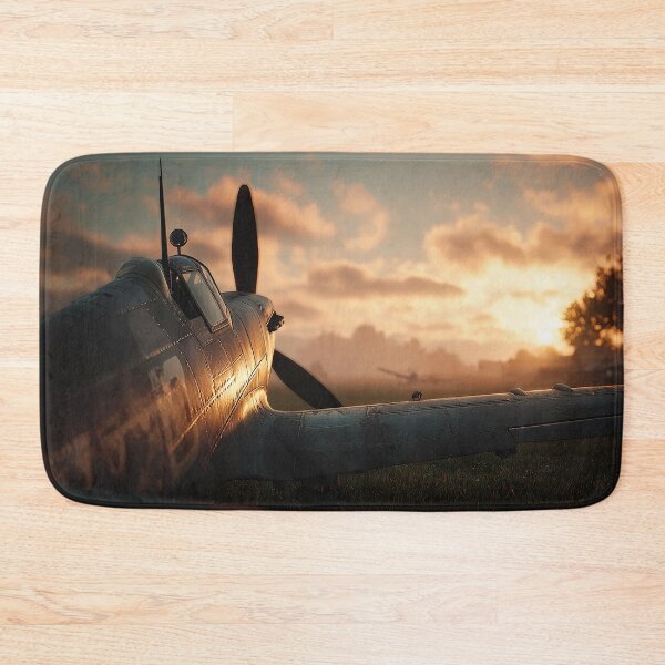 Item preview, British Fighter Command Base In Quiet Morning Air with Morning Mist Rising designed and sold by Skyframe Aviation.
