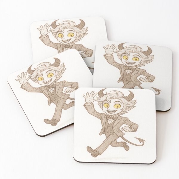 Item preview, Happy Jumping Lucifer – Energetic Cute Demon Sticker Art designed and sold by Gurjeetpixelart.
