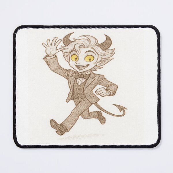 Item preview, Happy Jumping Lucifer – Energetic Cute Demon Sticker Art designed and sold by Gurjeetpixelart.