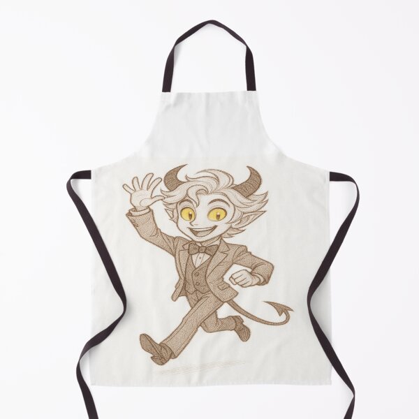Item preview, Happy Jumping Lucifer – Energetic Cute Demon Sticker Art designed and sold by Gurjeetpixelart.