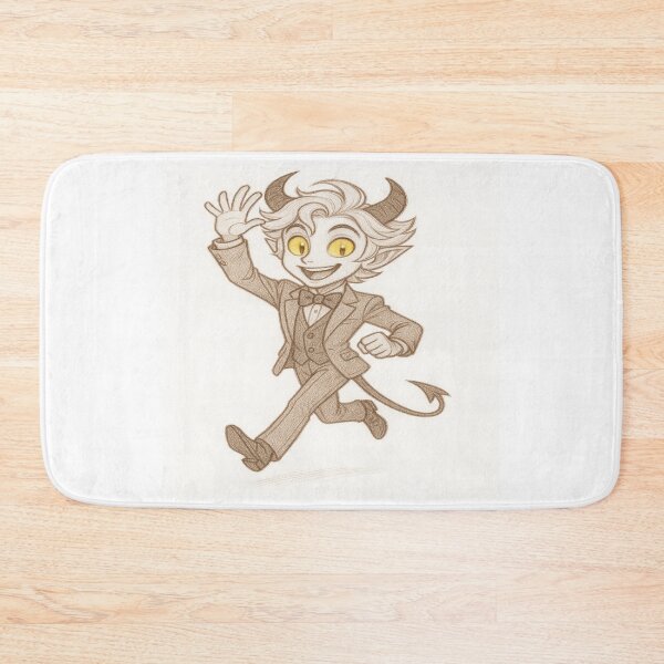 Item preview, Happy Jumping Lucifer – Energetic Cute Demon Sticker Art designed and sold by Gurjeetpixelart.