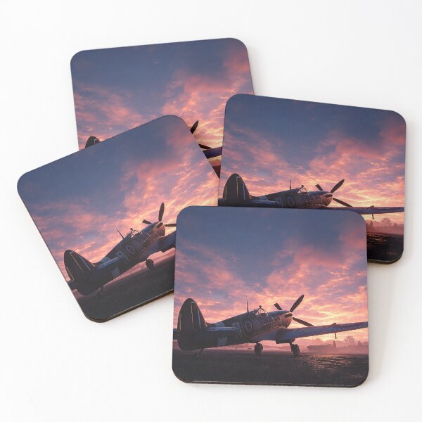 Item preview, Historic Fighter Base In Early Glow with Long Shadows designed and sold by Skyframe Aviation.
