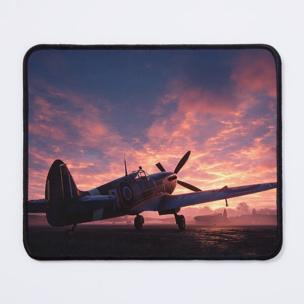Item preview, Historic Fighter Base In Early Glow with Long Shadows designed and sold by Skyframe Aviation.