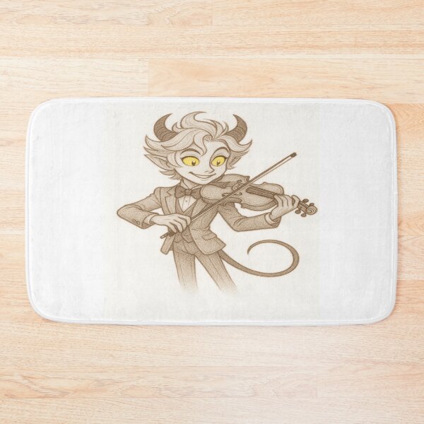 Item preview, Elegant Violin Lucifer – Artistic Demon Pencil Illustration designed and sold by Gurjeetpixelart.