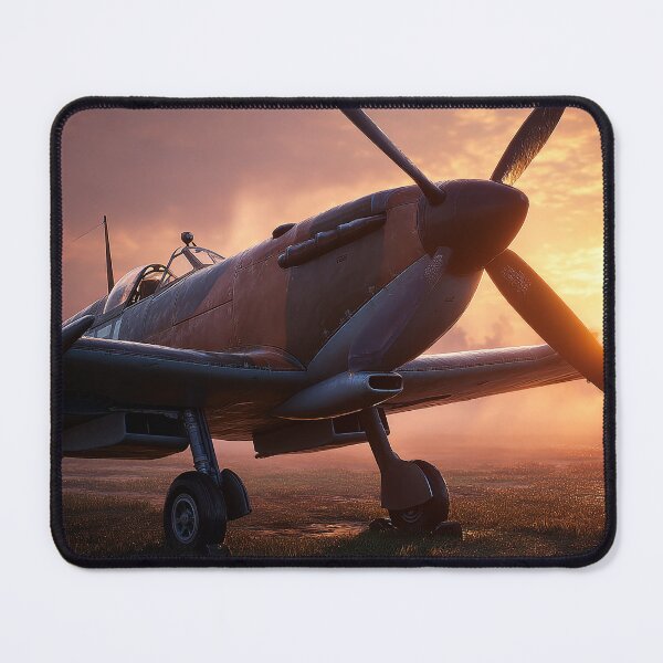 Item preview, Southern Counties Fighter Base In Quiet Morning Air with Morning Mist Rising designed and sold by Skyframe Aviation.