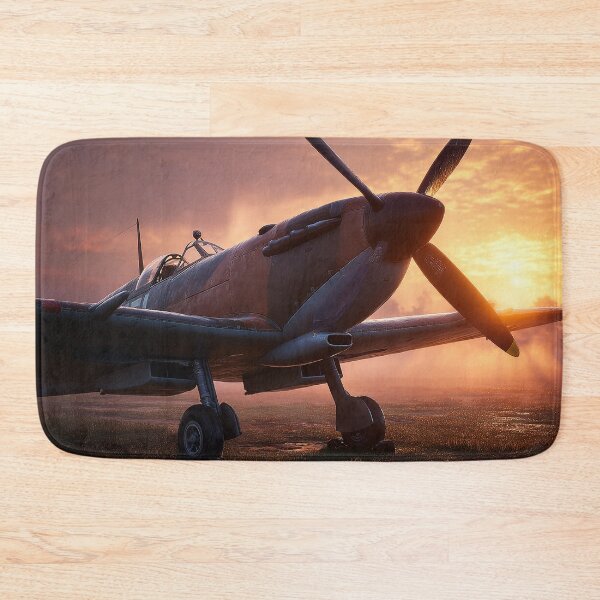 Item preview, Southern Counties Fighter Base In Quiet Morning Air with Morning Mist Rising designed and sold by Skyframe Aviation.