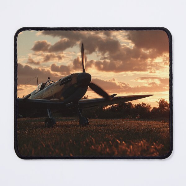 Item preview, British Fighter Command Base Under Soft Sunrise Over the Airfield designed and sold by Skyframe Aviation.