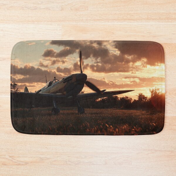 Item preview, British Fighter Command Base Under Soft Sunrise Over the Airfield designed and sold by Skyframe Aviation.